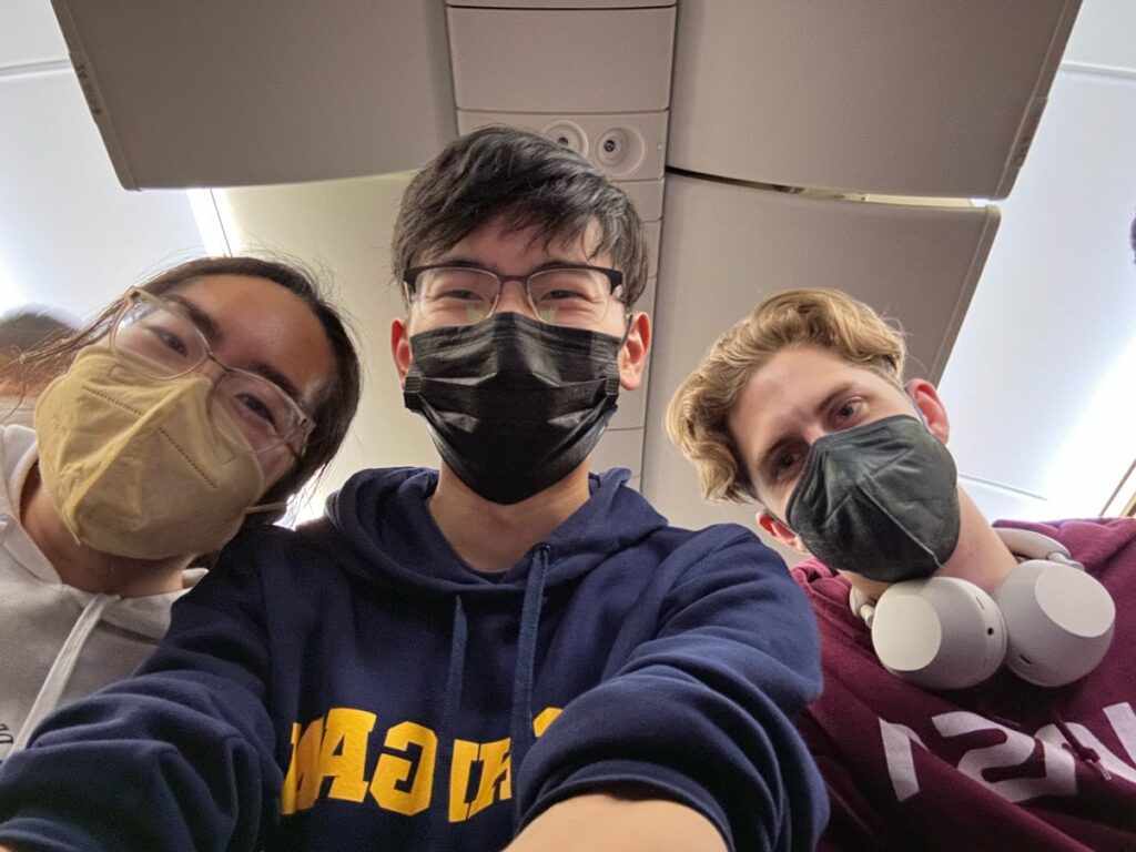 photo of 3 students wearing masks